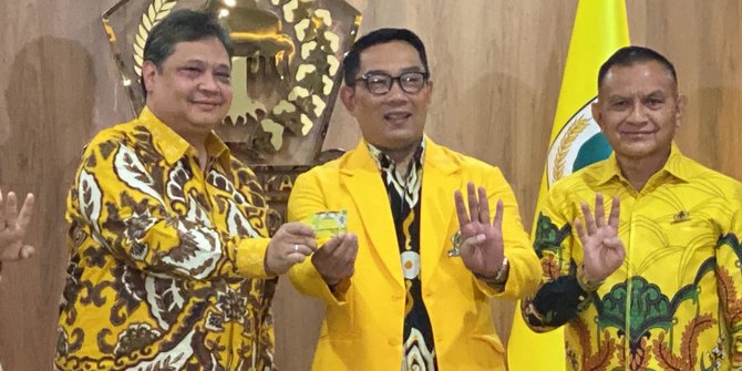 Airlangga: Pendekatan Ridwan Kamil jadi Kader Golkar Lebih dari Setahun