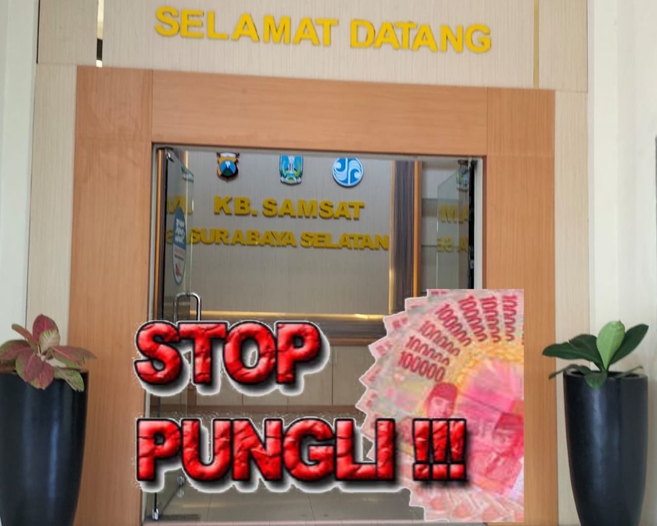 Pintu depan Samsat Surabaya selatan